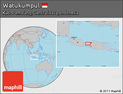 Gray Location Map of Watukumpul