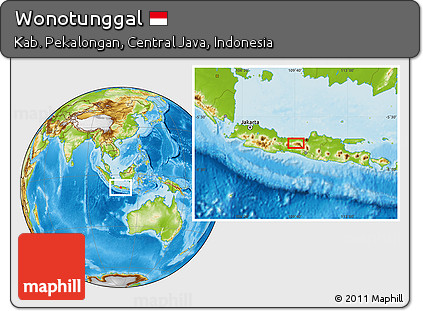Physical Location Map of Wonotunggal