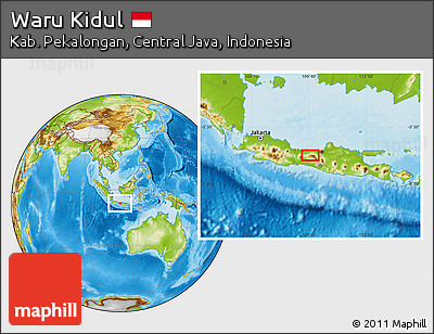 Physical Location Map of Waru Kidul