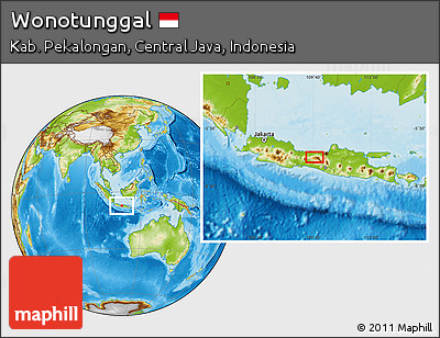 Physical Location Map of Wonotunggal