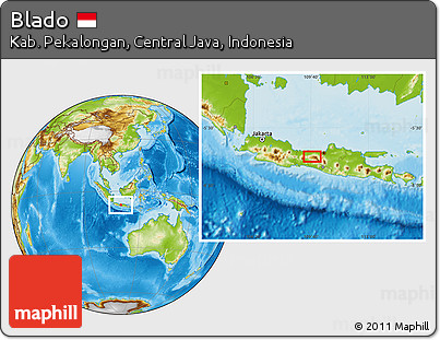 Physical Location Map of Blado