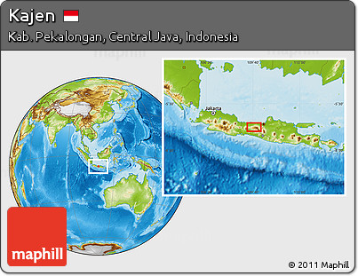 Physical Location Map of Kajen