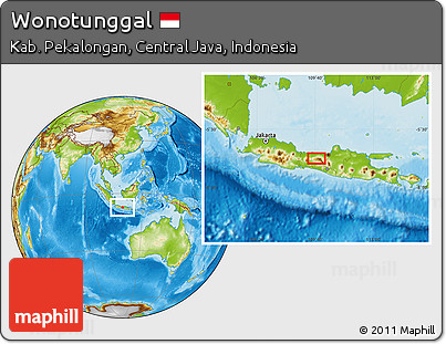 Physical Location Map of Wonotunggal