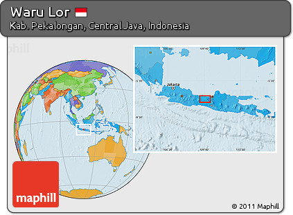 Political Location Map of Waru Lor