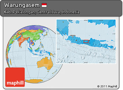 Political Location Map of Warungasem