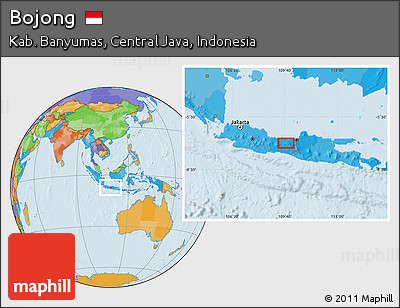 Political Location Map of Bojong