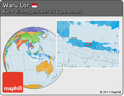 Political Location Map of Waru Lor