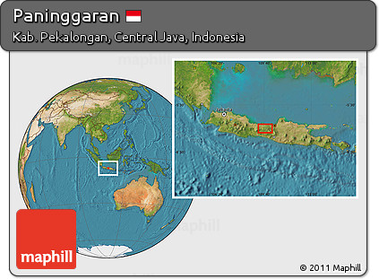 Satellite Location Map of Paninggaran