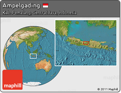 Satellite Location Map of Ampelgading