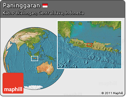 Satellite Location Map of Paninggaran