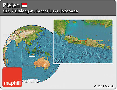 Satellite Location Map of Plelen