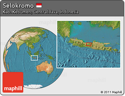 Satellite Location Map of Selokromo