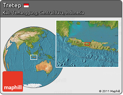 Satellite Location Map of Tretep