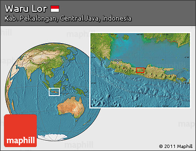 Satellite Location Map of Waru Lor