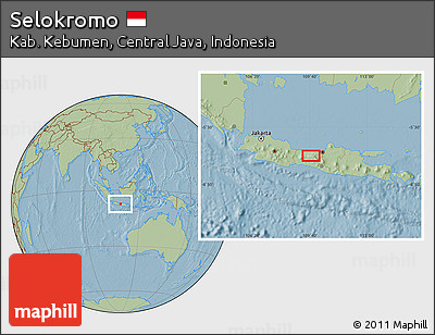 Savanna Style Location Map of Selokromo, hill shading