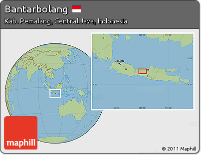 Savanna Style Location Map of Bantarbolang
