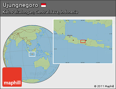 Savanna Style Location Map of Ujungnegoro
