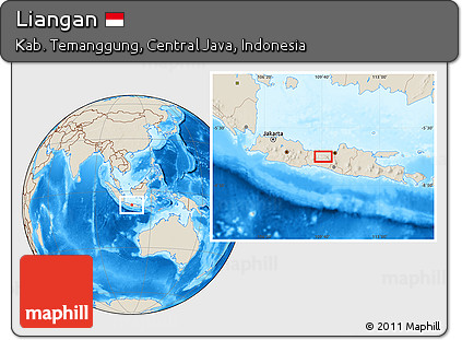 Shaded Relief Location Map of Liangan