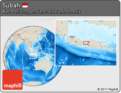 Shaded Relief Location Map of Subah