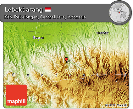 Physical Map of Lebakbarang
