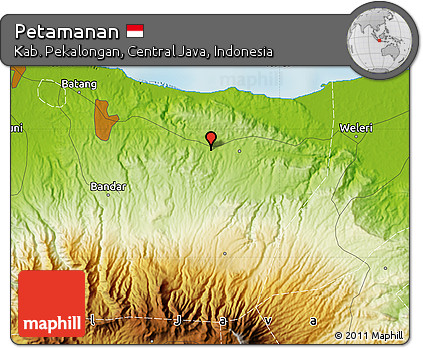 Physical Map of Petamanan