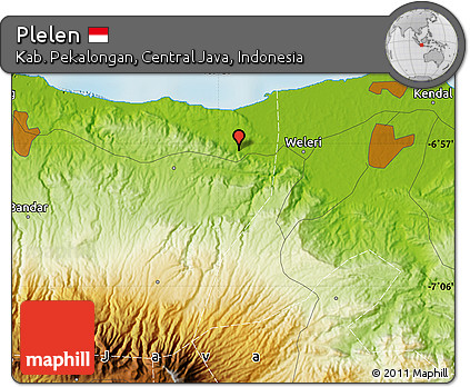 Physical Map of Plelen