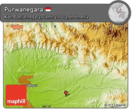Physical Map of Purwanegara