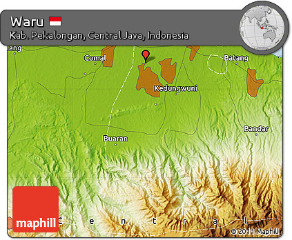 Physical Map of Waru