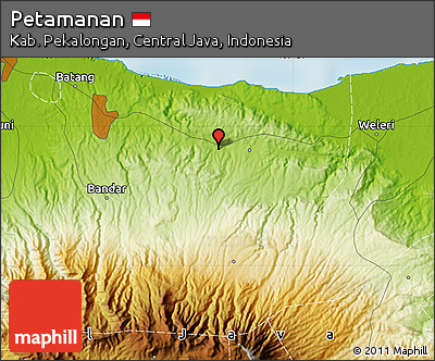 Physical Map of Petamanan