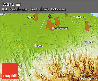 Physical Map of Waru