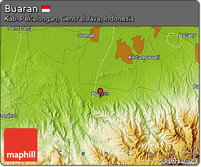 Physical Map of Buaran