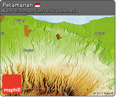 Physical Map of Petamanan