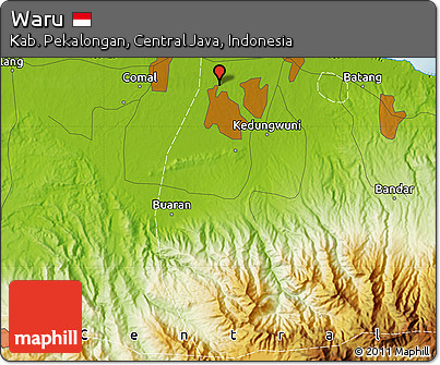 Physical Map of Waru