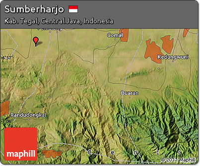 Satellite Map of Sumberharjo