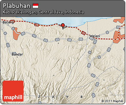 Shaded Relief Map of Plabuhan