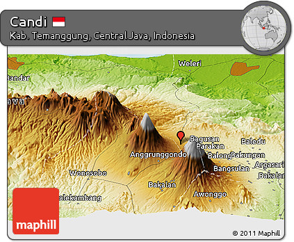 Physical Panoramic Map of Candi