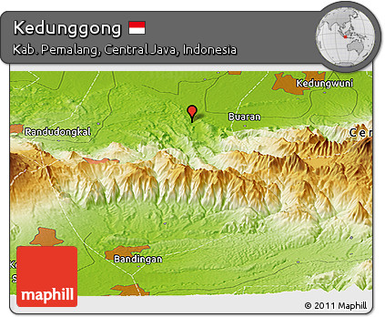 Physical Panoramic Map of Kedunggong