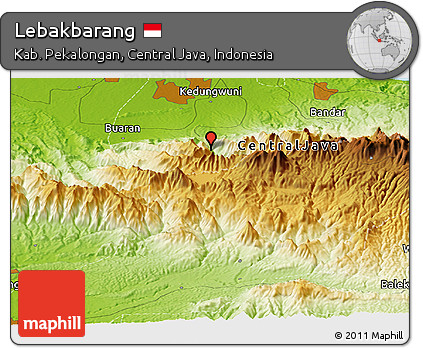 Physical Panoramic Map of Lebakbarang
