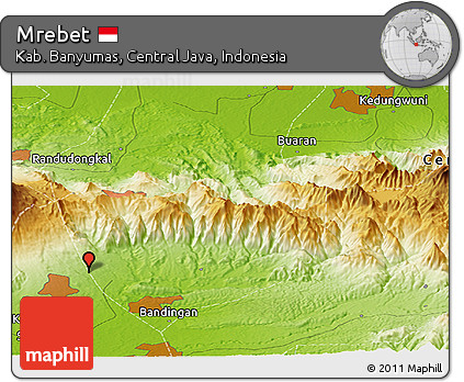 Physical Panoramic Map of Mrebet