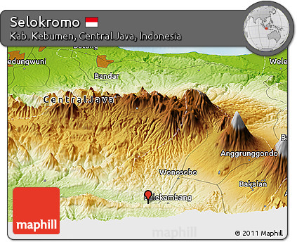 Physical Panoramic Map of Selokromo