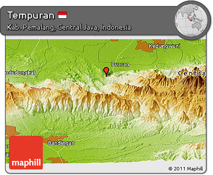 Physical Panoramic Map of Tempuran