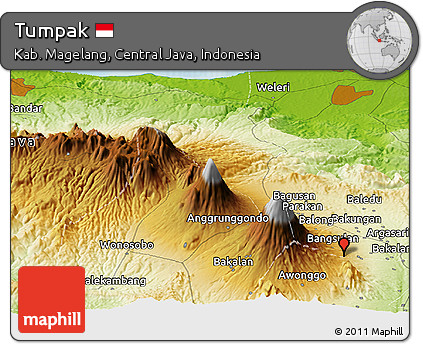 Physical Panoramic Map of Tumpak