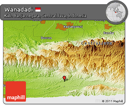 Physical Panoramic Map of Wanadadi