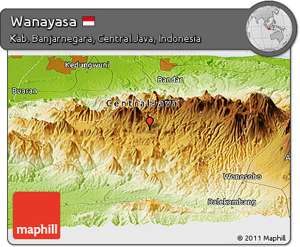 Physical Panoramic Map of Wanayasa