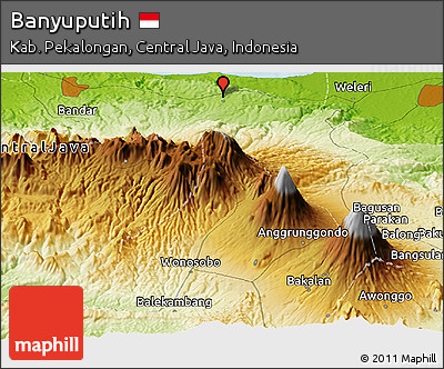 Physical Panoramic Map of Banyuputih
