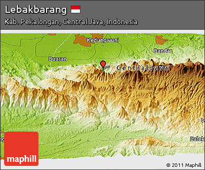 Physical Panoramic Map of Lebakbarang