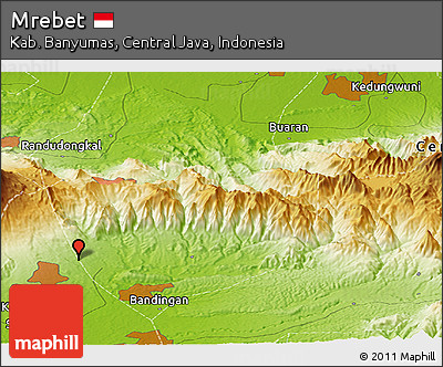 Physical Panoramic Map of Mrebet