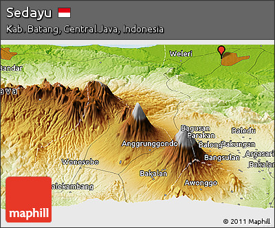 Physical Panoramic Map of Sedayu