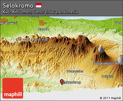 Physical Panoramic Map of Selokromo