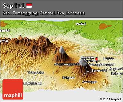 Physical Panoramic Map of Sepikul